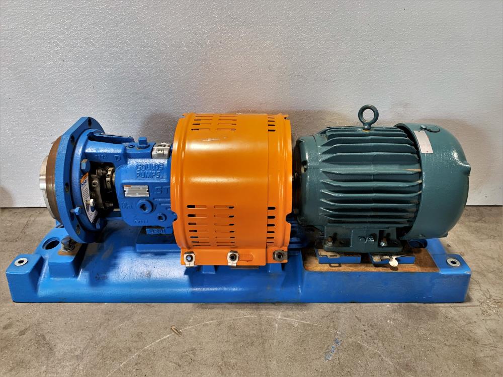 Goulds 3196 I-Frame Pump 1" x 1-1/2" - 8", DI/316, W/ Baldor 3HP Motor ECP3661T 